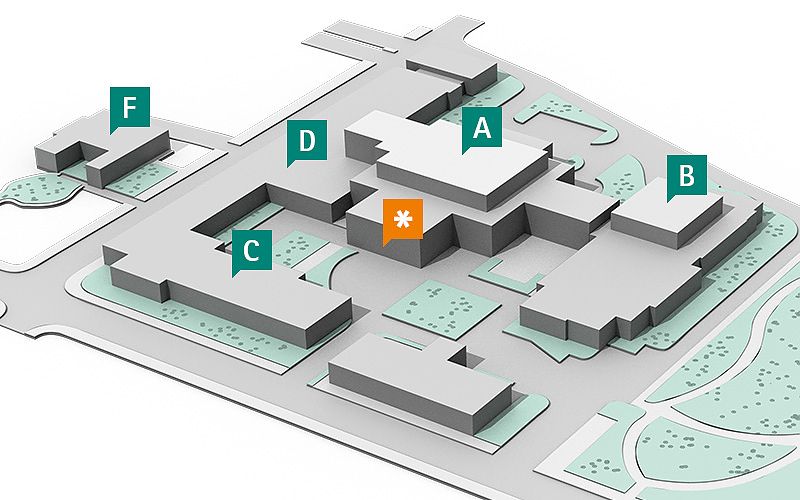 Lageplan Elbe-Elster Klinikum Elsterwerda, diepiktografen.de