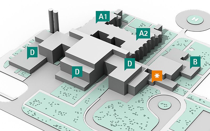 Lageplan Elbe-Elster Klinikum Herzberg, diepiktografen.de